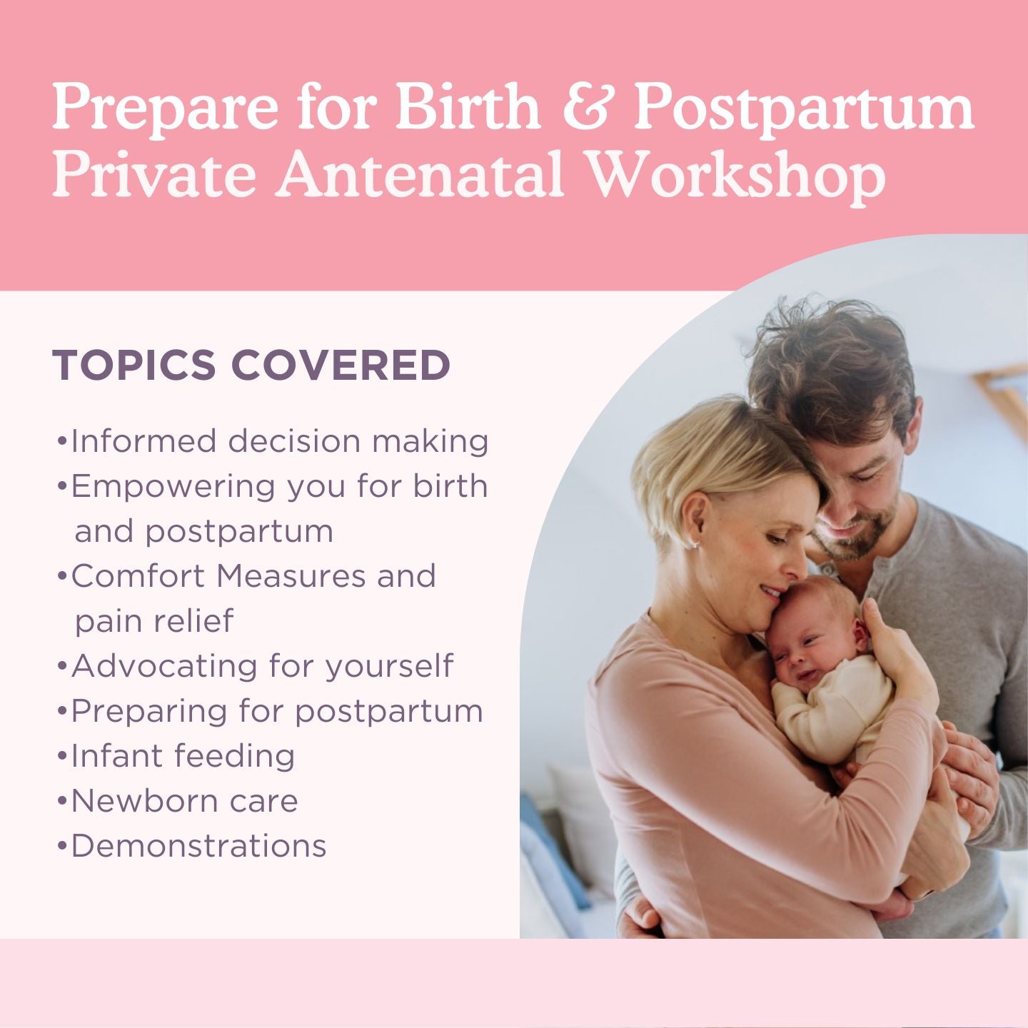 PREPARE FOR BIRTH AND POSTPARTUM ANTENATAL CLASS