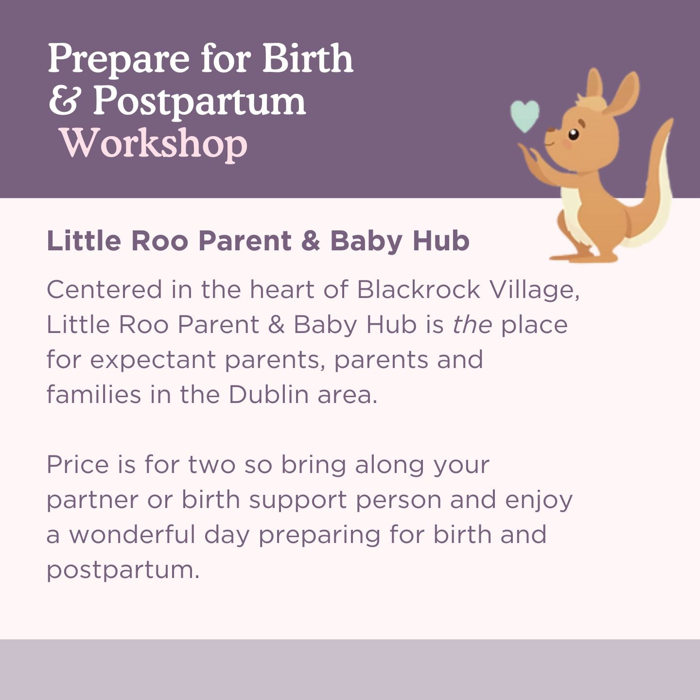 PREPARE FOR BIRTH AND POSTPARTUM ANTENATAL CLASS